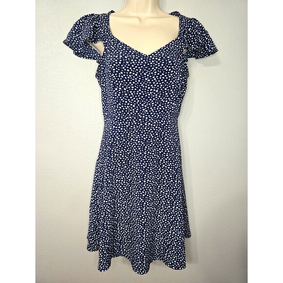 Altar'd State Dresses & Skirts - Altar'd State Navy Blue Polka Dot Dress Womens Size S Cottagecore / Milkmaid BF
